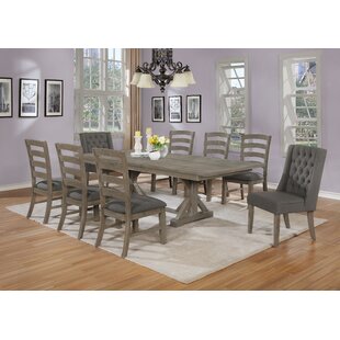 Winston Porter Aeman 9 - Piece Extendable Double Pedestal Dining Set |  Wayfair